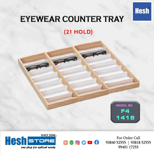 Pine Wood Counter Tray TRIPELS - F4 - Heshstore.in