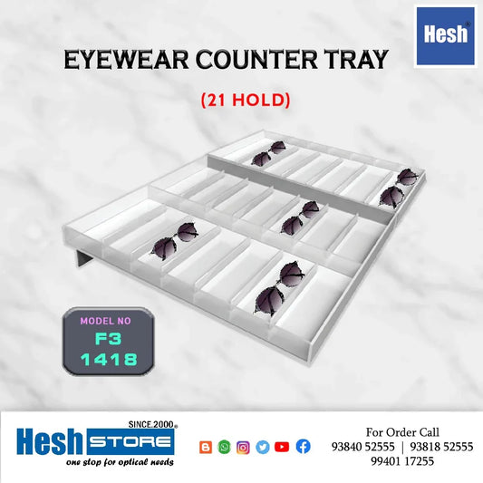 Acrylic Counter Tray TRIPELS - F3 - Heshstore.in