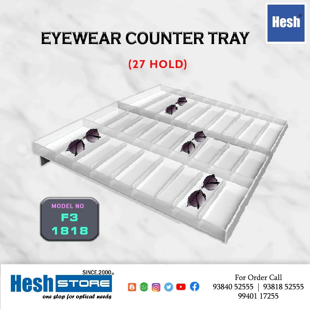 Acrylic Counter Tray TRIPELS - F3 - Heshstore.in
