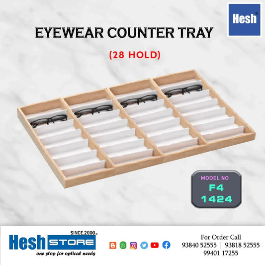 Pine Wood Counter Tray FOURBELS - F4 - Heshstore.in