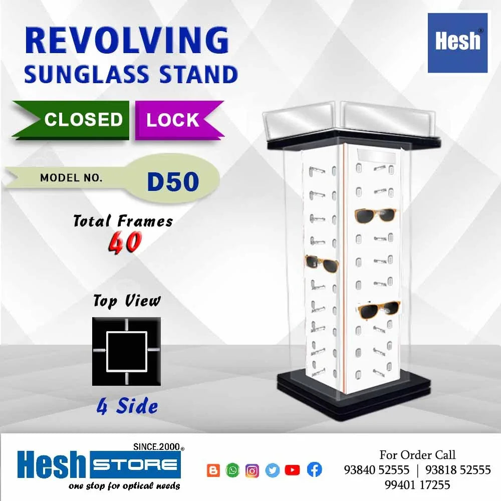 Rotating Display Stand CLOSED - D50 - Heshstore.in