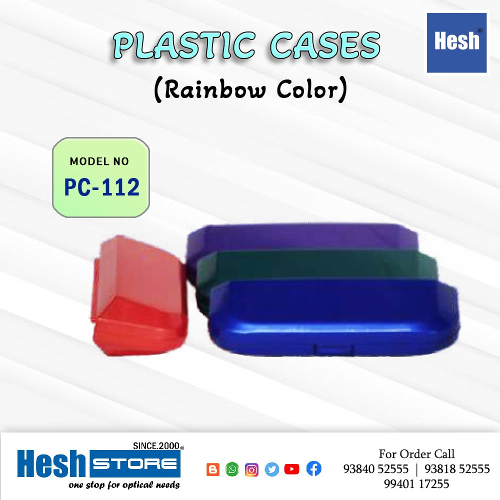 EYEGLASS PLASTIC CASE RAINBOW COLOR