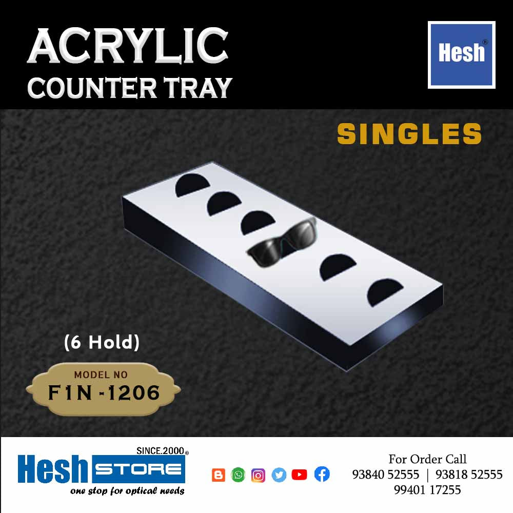 Acrylic Counter Tray SINGLES - F1