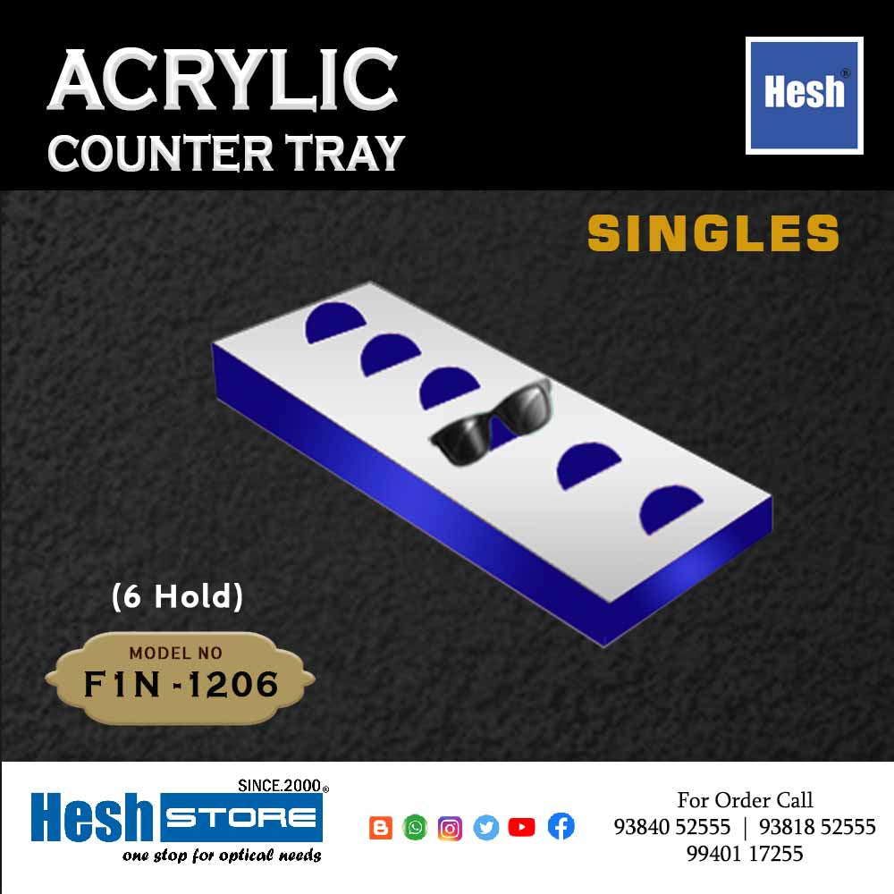 Acrylic Counter Tray SINGLES - F1