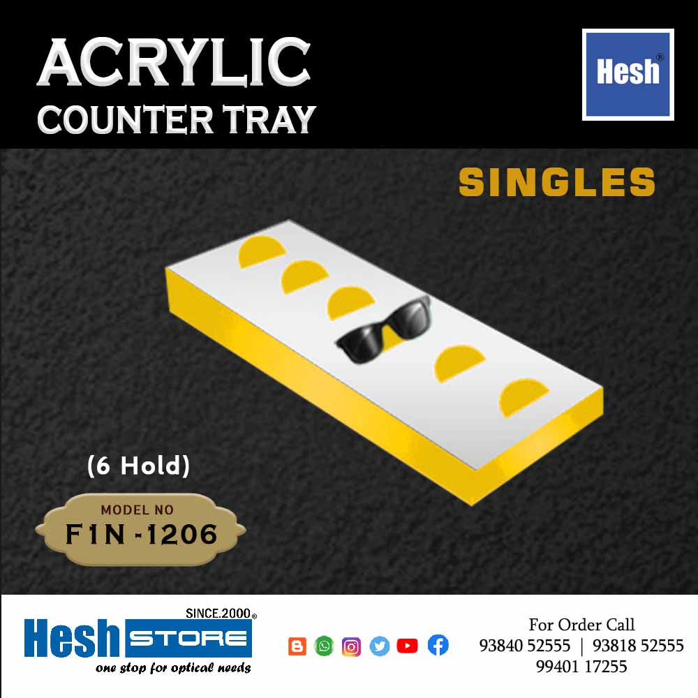 Acrylic Counter Tray SINGLES - F1