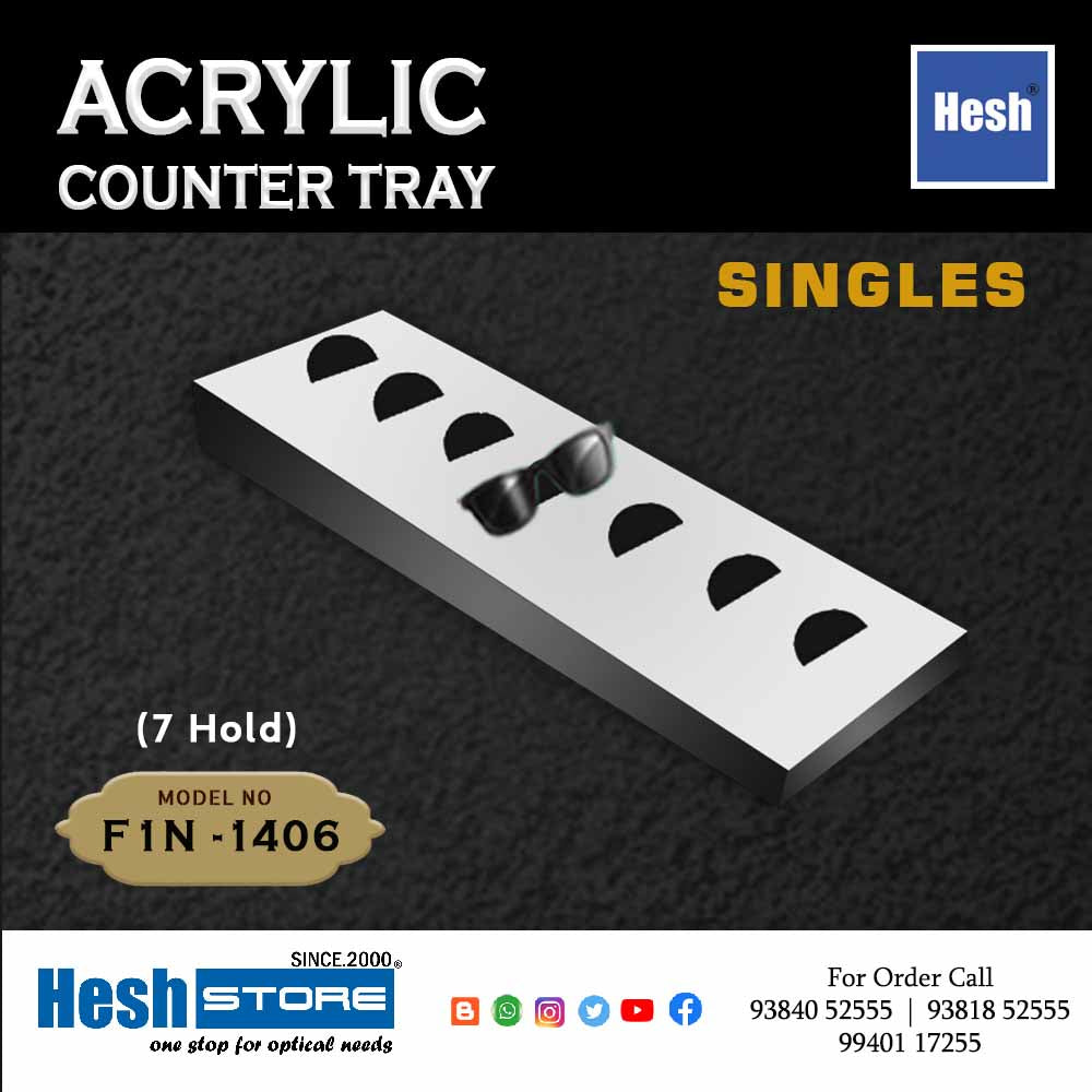 Acrylic Counter Tray SINGLES - F1