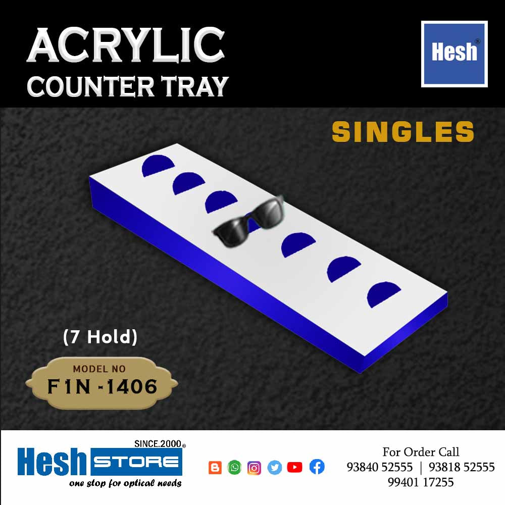 Acrylic Counter Tray SINGLES - F1