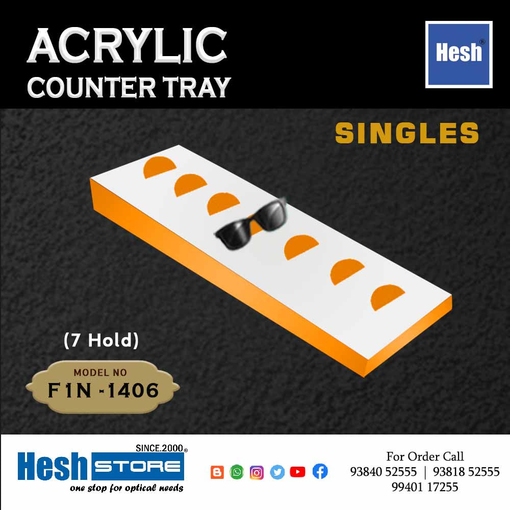 Acrylic Counter Tray SINGLES - F1