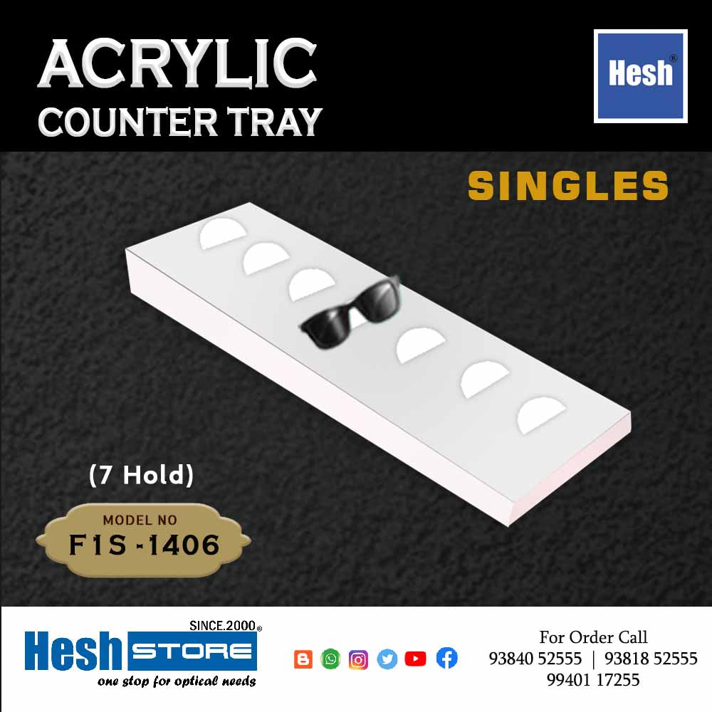 Acrylic Counter Tray SINGLES - F1