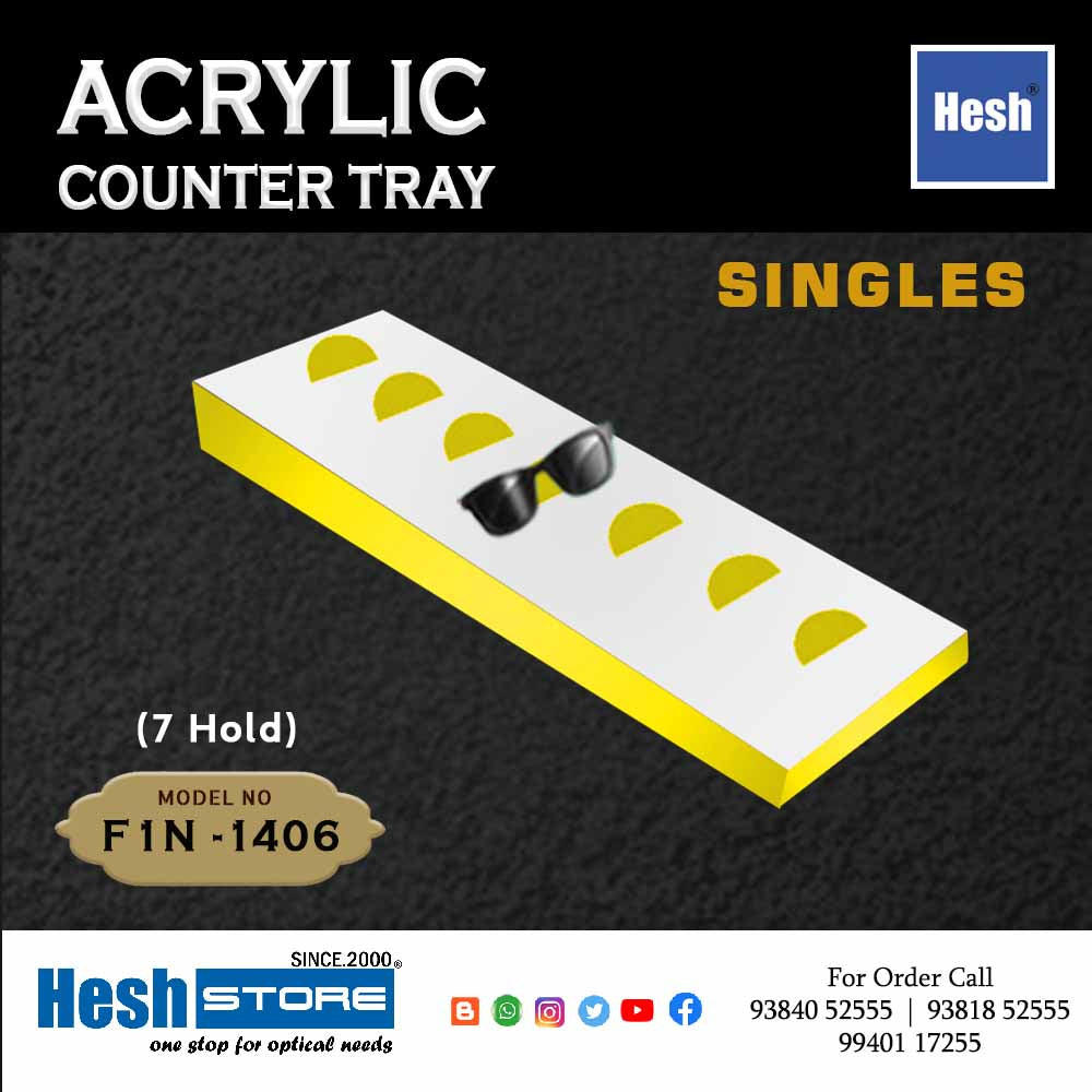 Acrylic Counter Tray SINGLES - F1