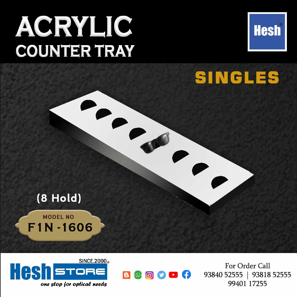 Acrylic Counter Tray SINGLES - F1