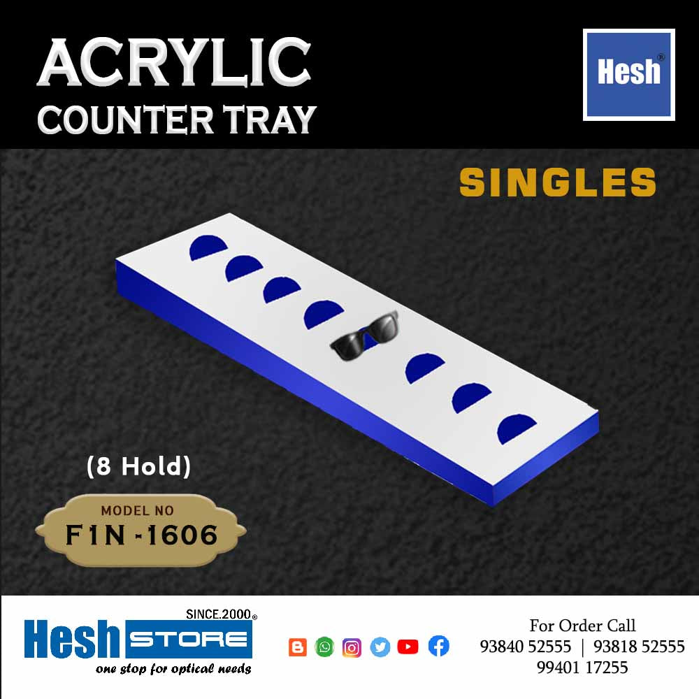 Acrylic Counter Tray SINGLES - F1