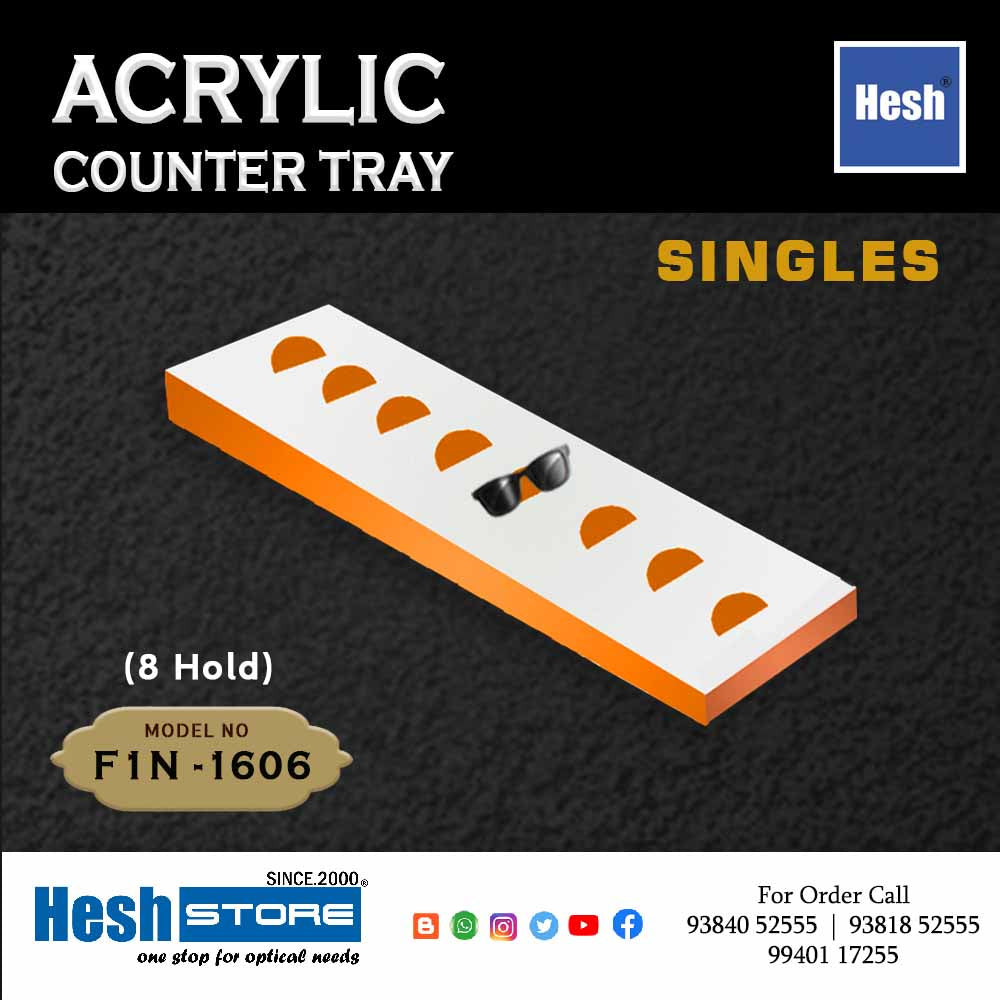 Acrylic Counter Tray SINGLES - F1