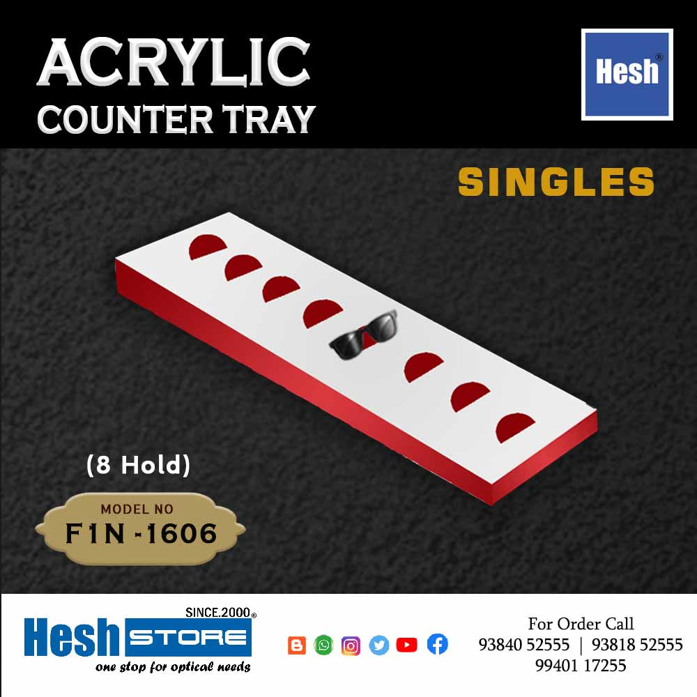 Acrylic Counter Tray SINGLES - F1