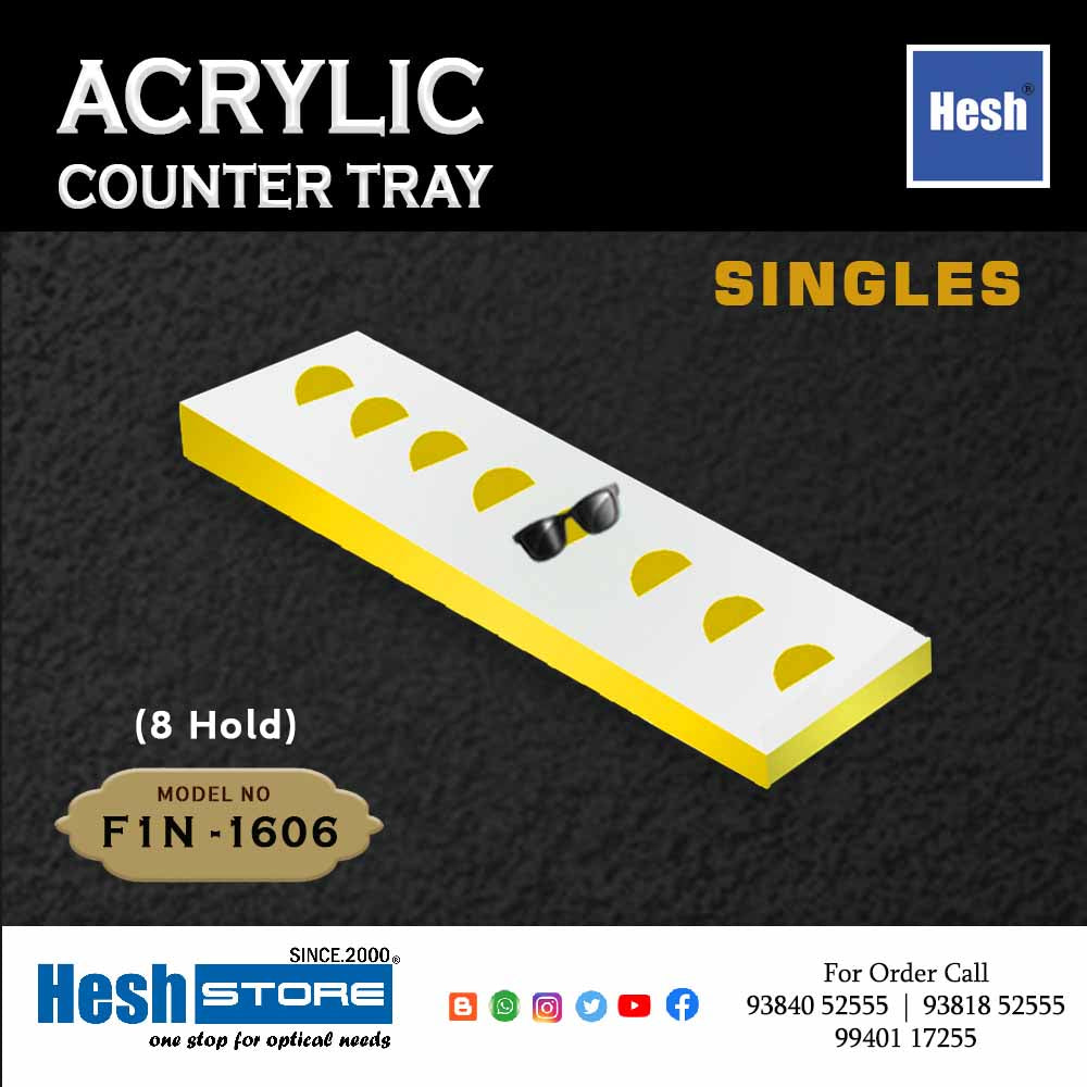 Acrylic Counter Tray SINGLES - F1