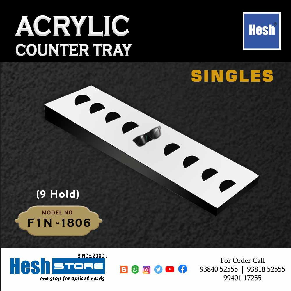 Acrylic Counter Tray SINGLES - F1