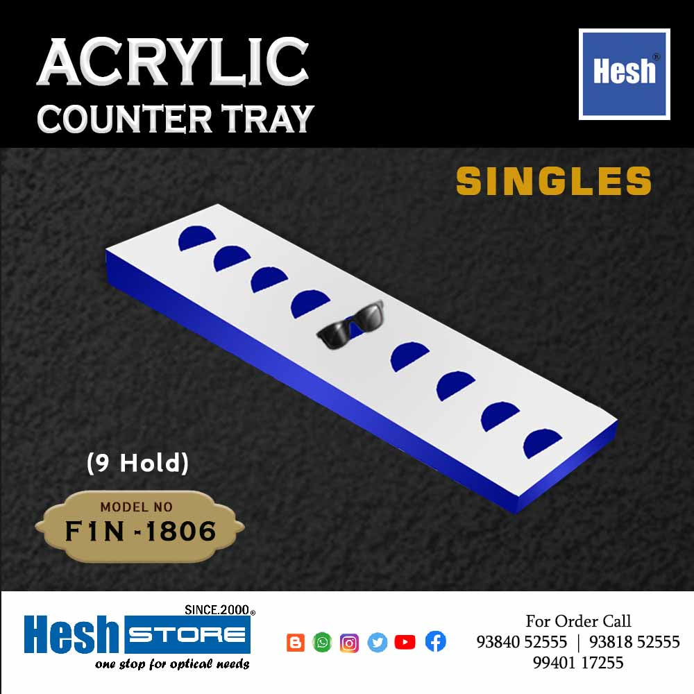 Acrylic Counter Tray SINGLES - F1