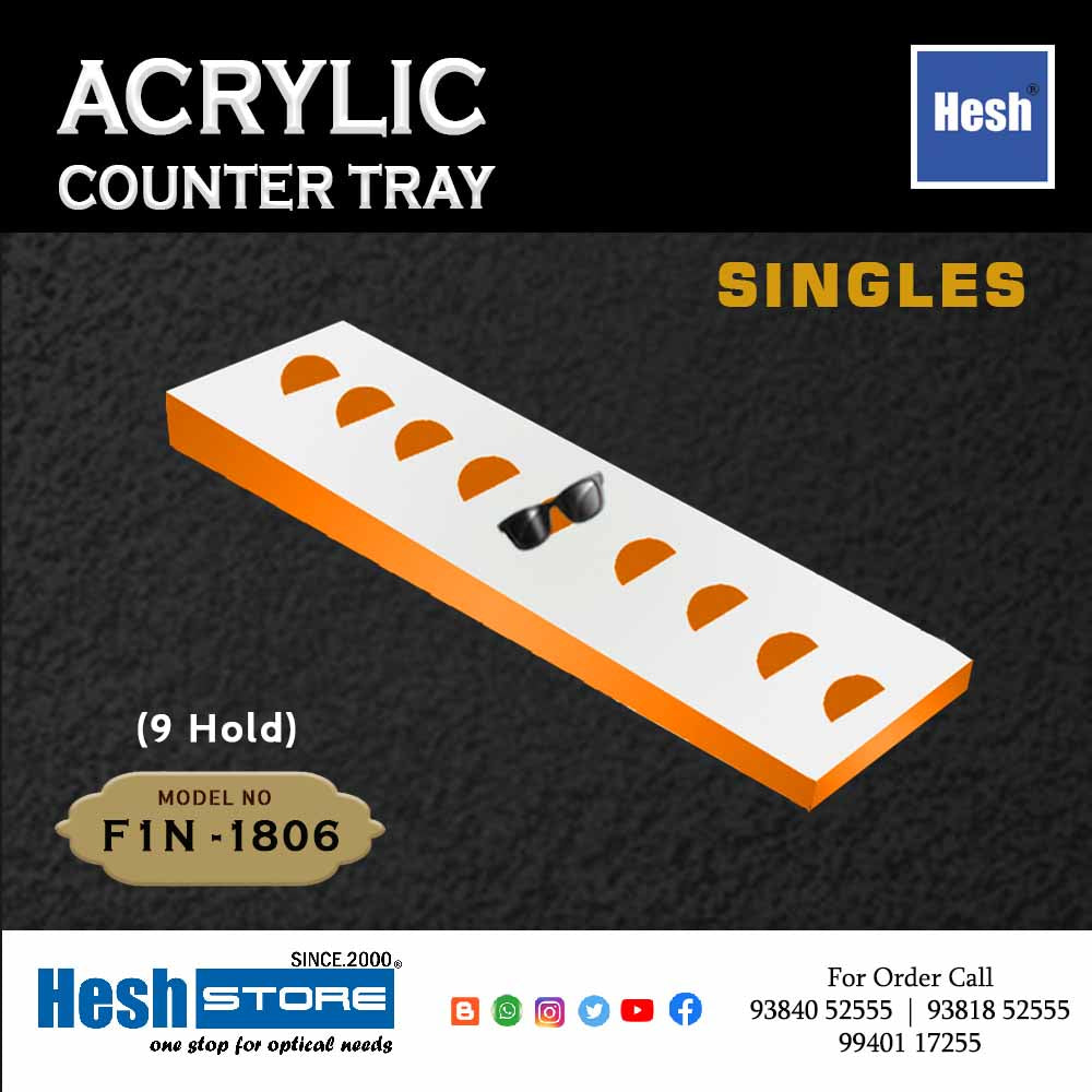 Acrylic Counter Tray SINGLES - F1