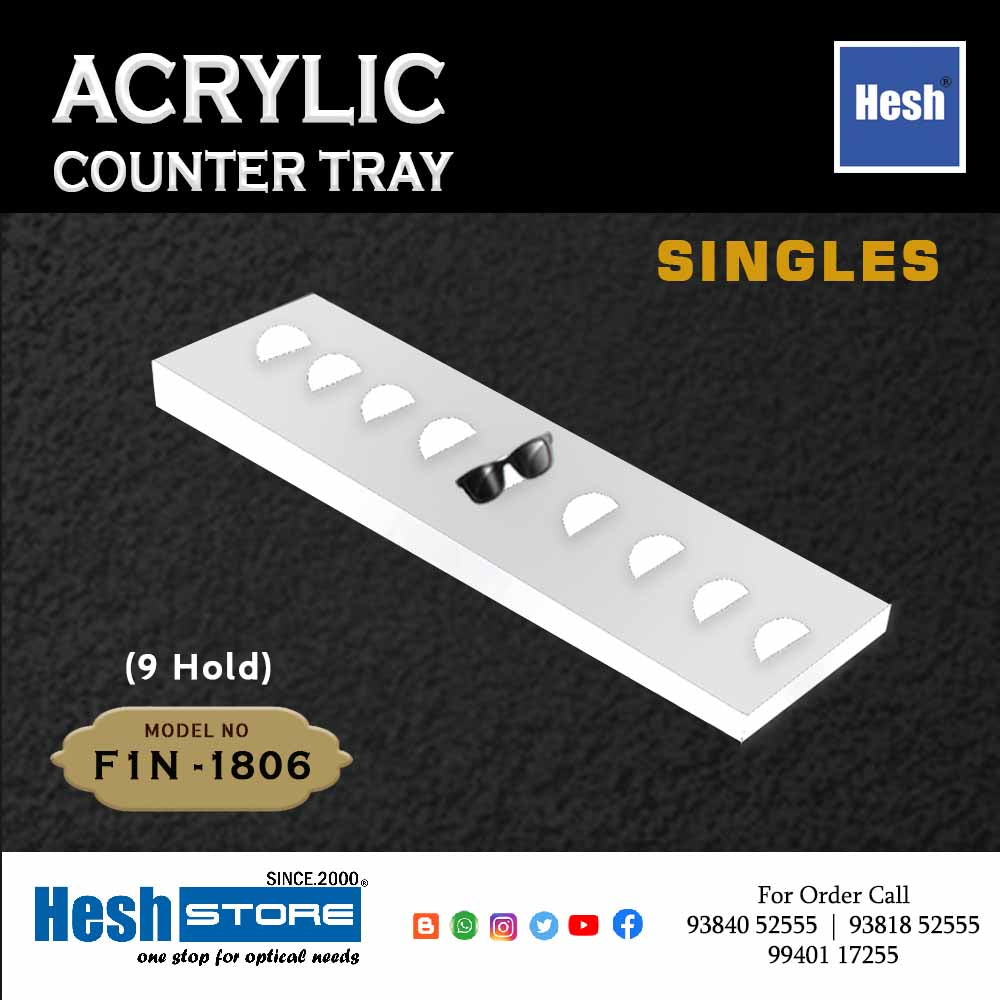 Acrylic Counter Tray SINGLES - F1