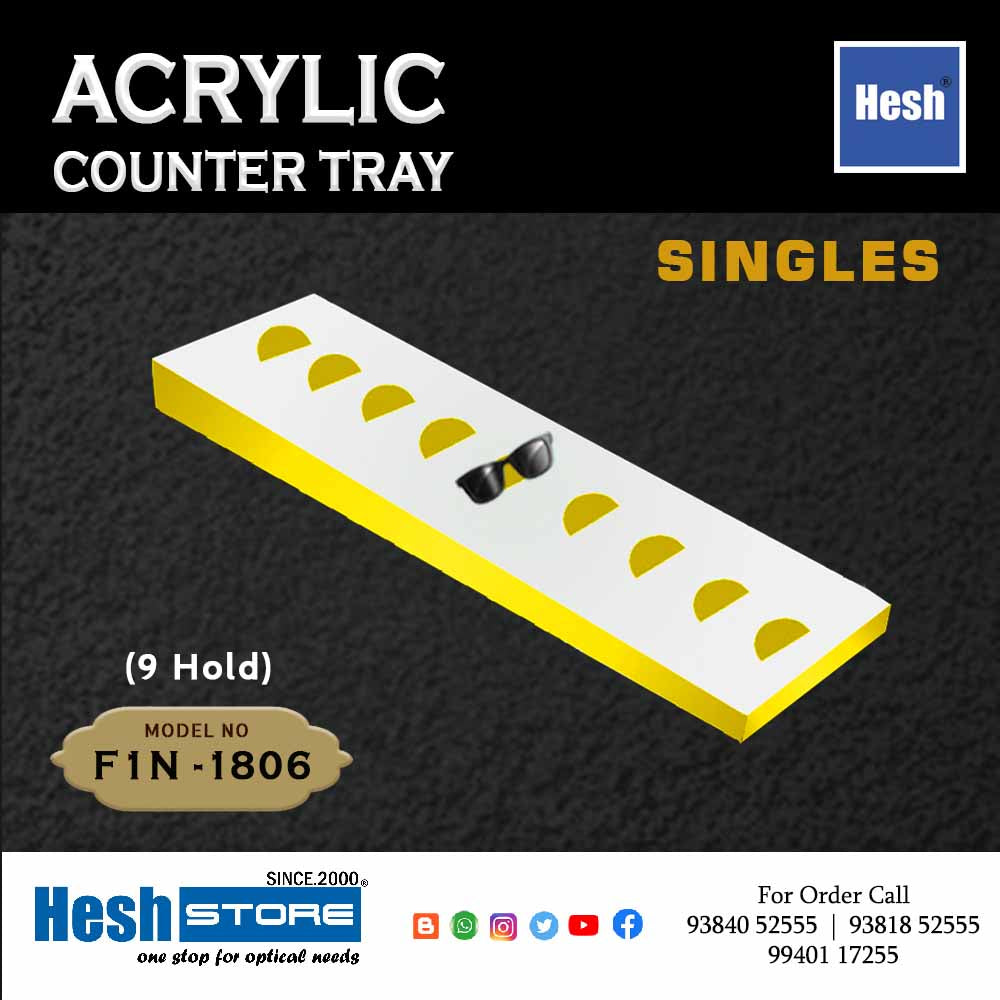 Acrylic Counter Tray SINGLES - F1