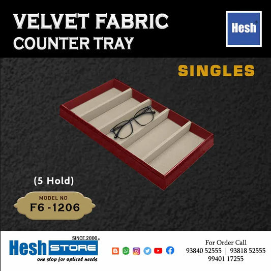 Velvet Fabric Counter Tray SINGLES - F6 - Heshstore.in