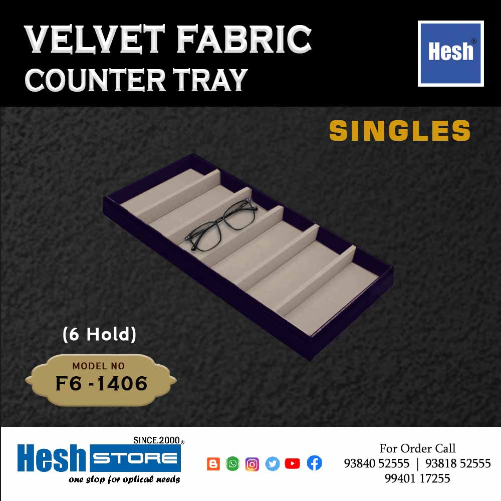 Velvet Fabric Counter Tray SINGLES - F6