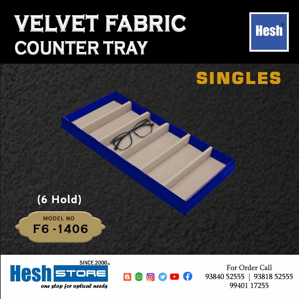 Velvet Fabric Counter Tray SINGLES - F6