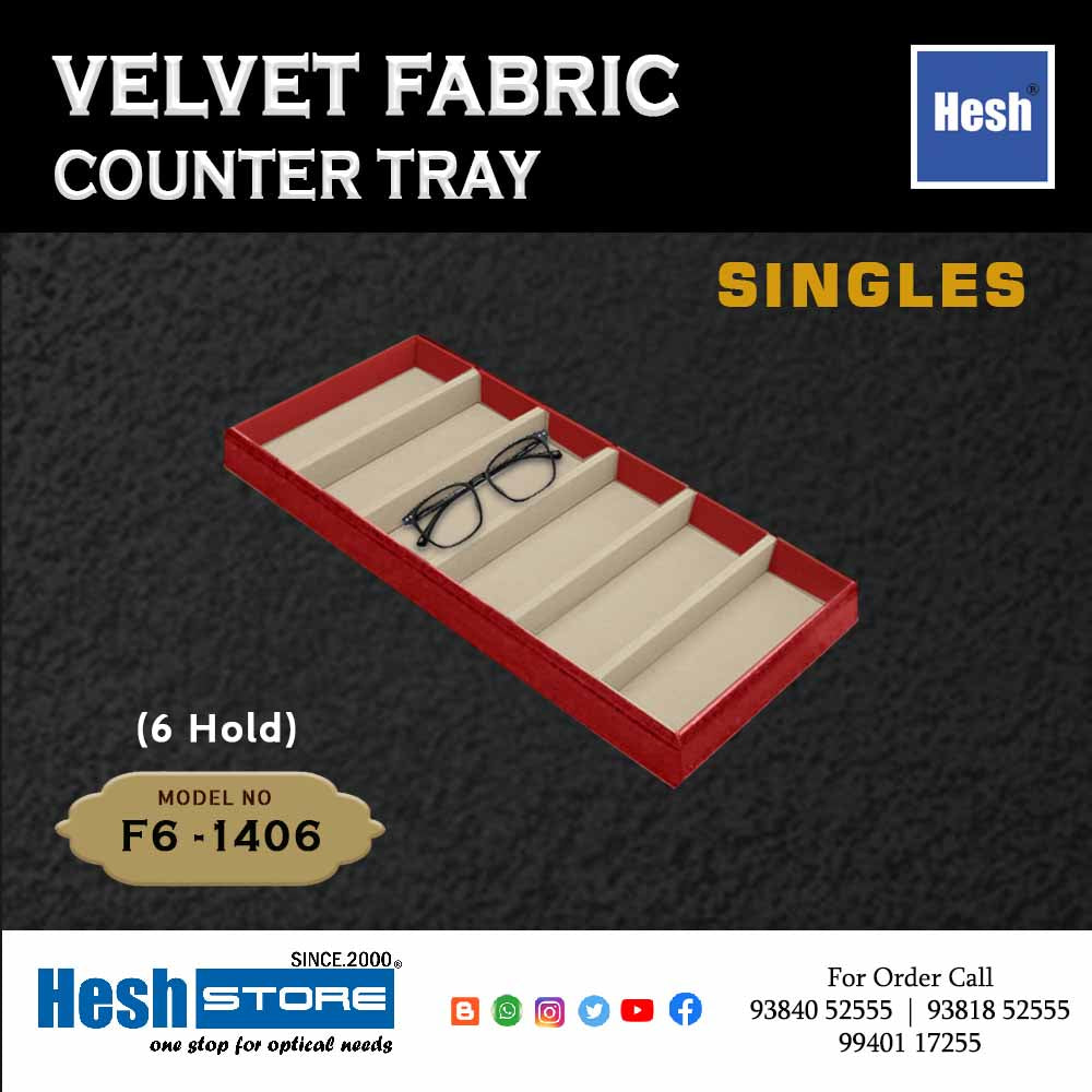 Velvet Fabric Counter Tray SINGLES - F6