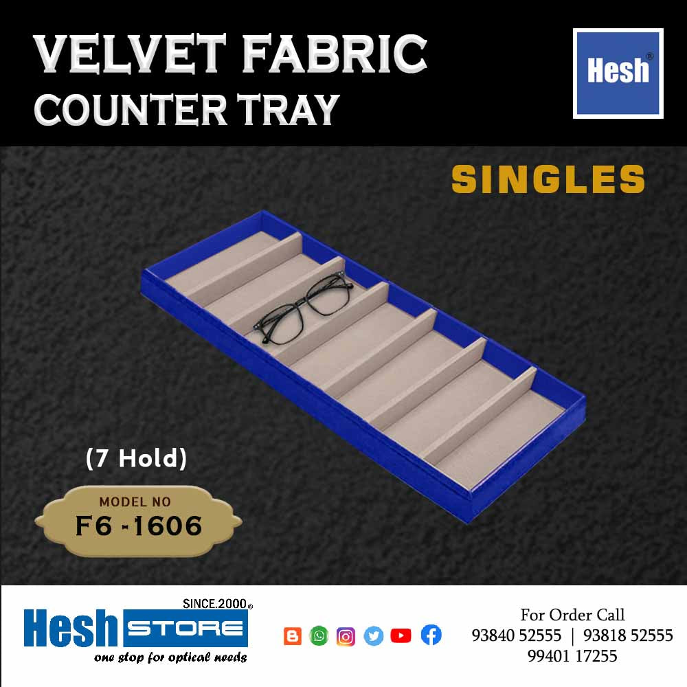 Velvet Fabric Counter Tray SINGLES - F6