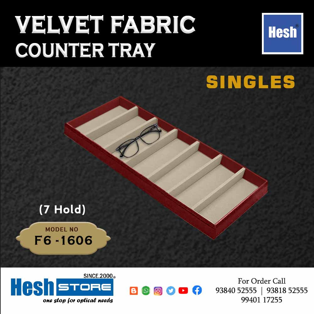 Velvet Fabric Counter Tray SINGLES - F6