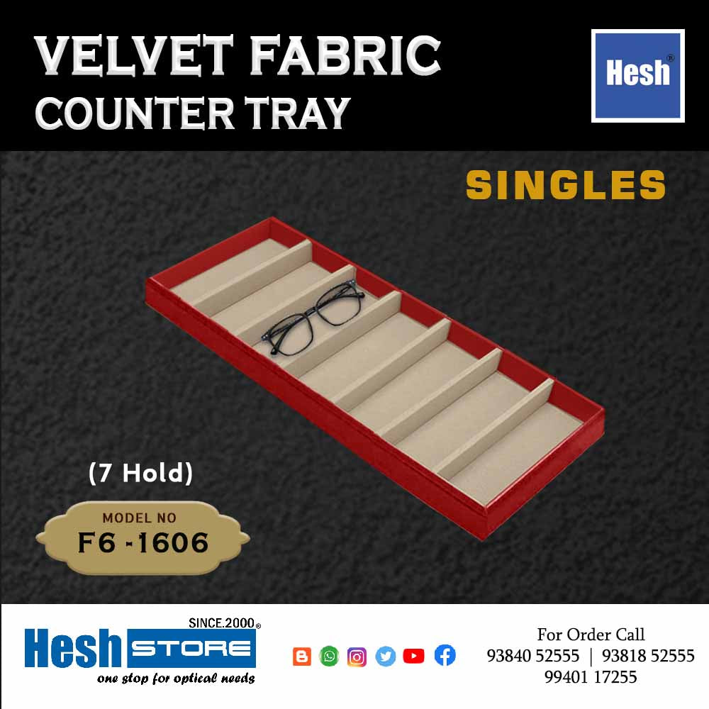 Velvet Fabric Counter Tray SINGLES - F6