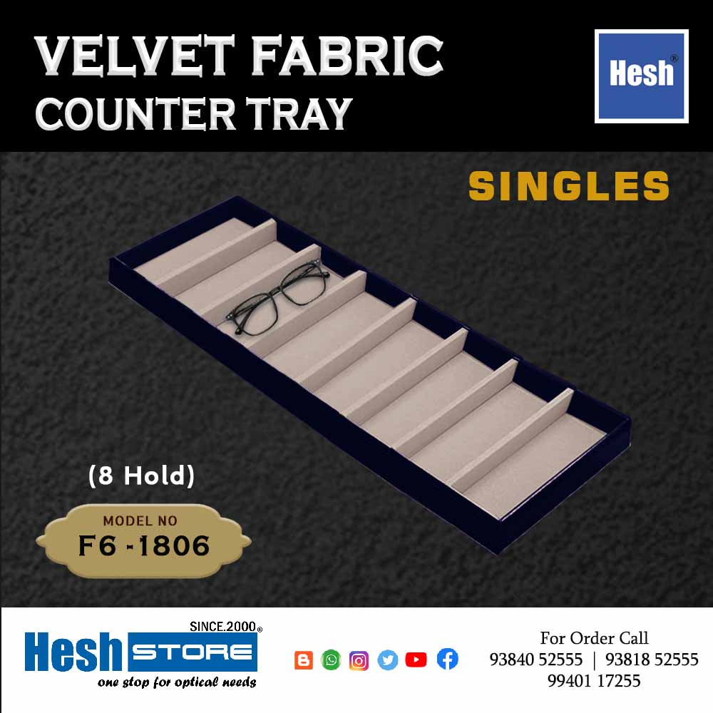 Velvet Fabric Counter Tray SINGLES - F6