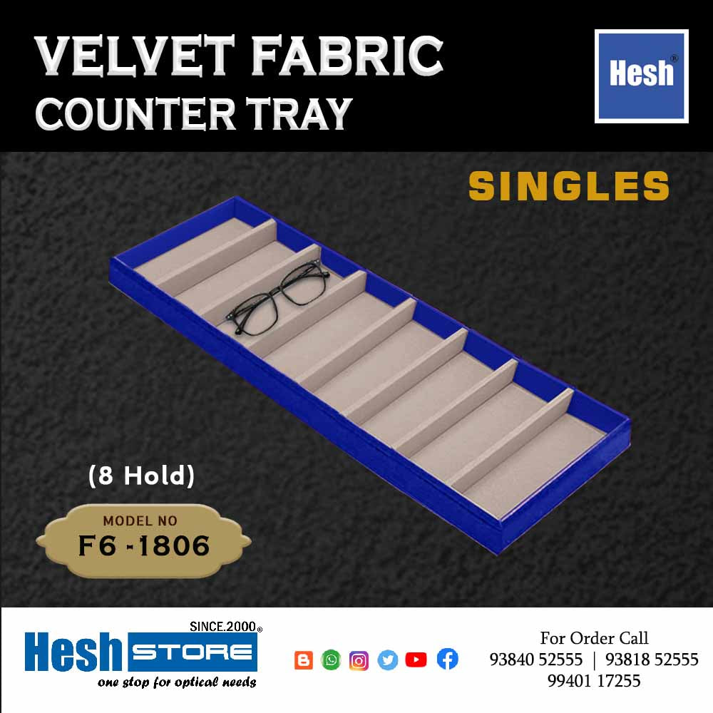 Velvet Fabric Counter Tray SINGLES - F6