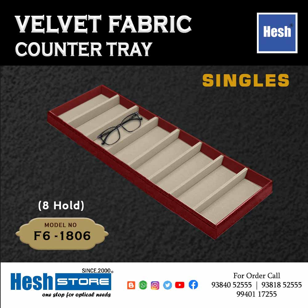 Velvet Fabric Counter Tray SINGLES - F6