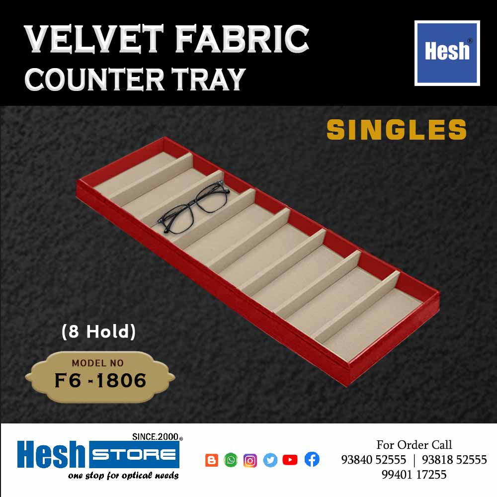 Velvet Fabric Counter Tray SINGLES - F6