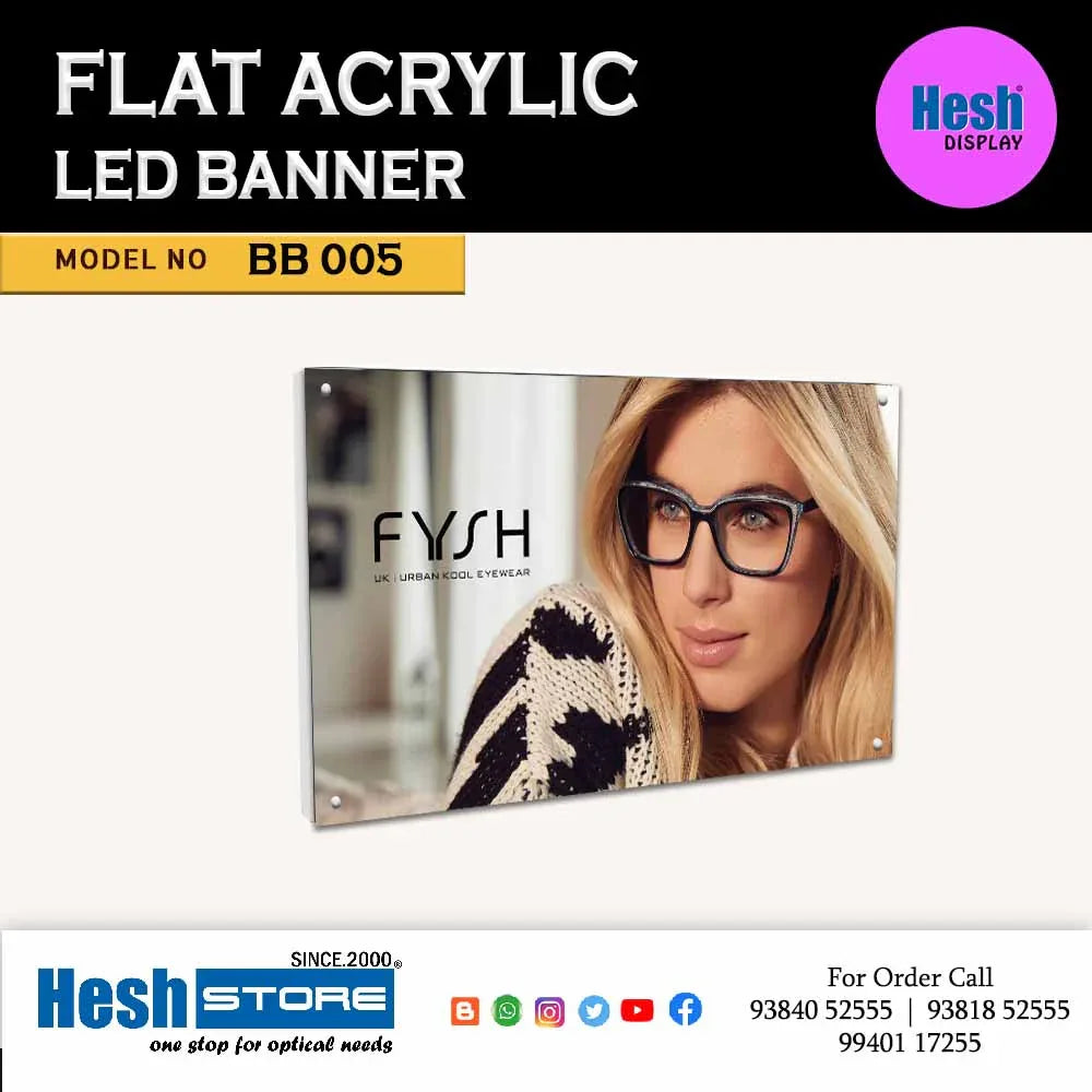 Flat Acrylic Banner - BB 005 - Heshstore.in