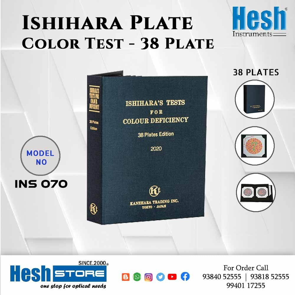 Ishihara Plate Color Test Book - 38 Plates - INS 070