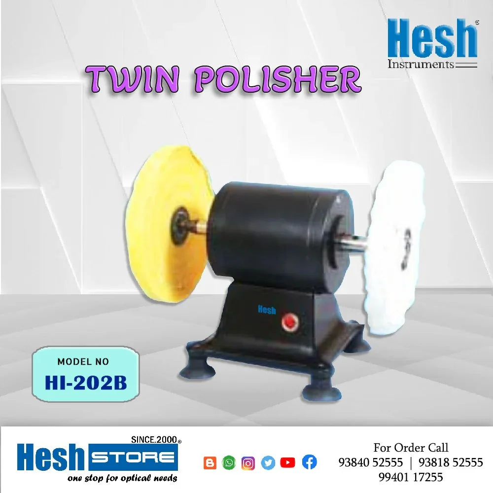 Manual Twin Polisher Machine - Hi 202 B - Heshstore.in