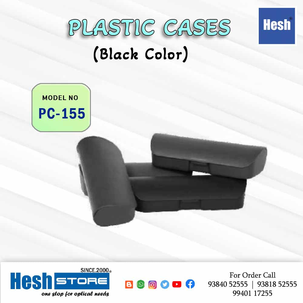 Plastic case for spectacle black color pc-155