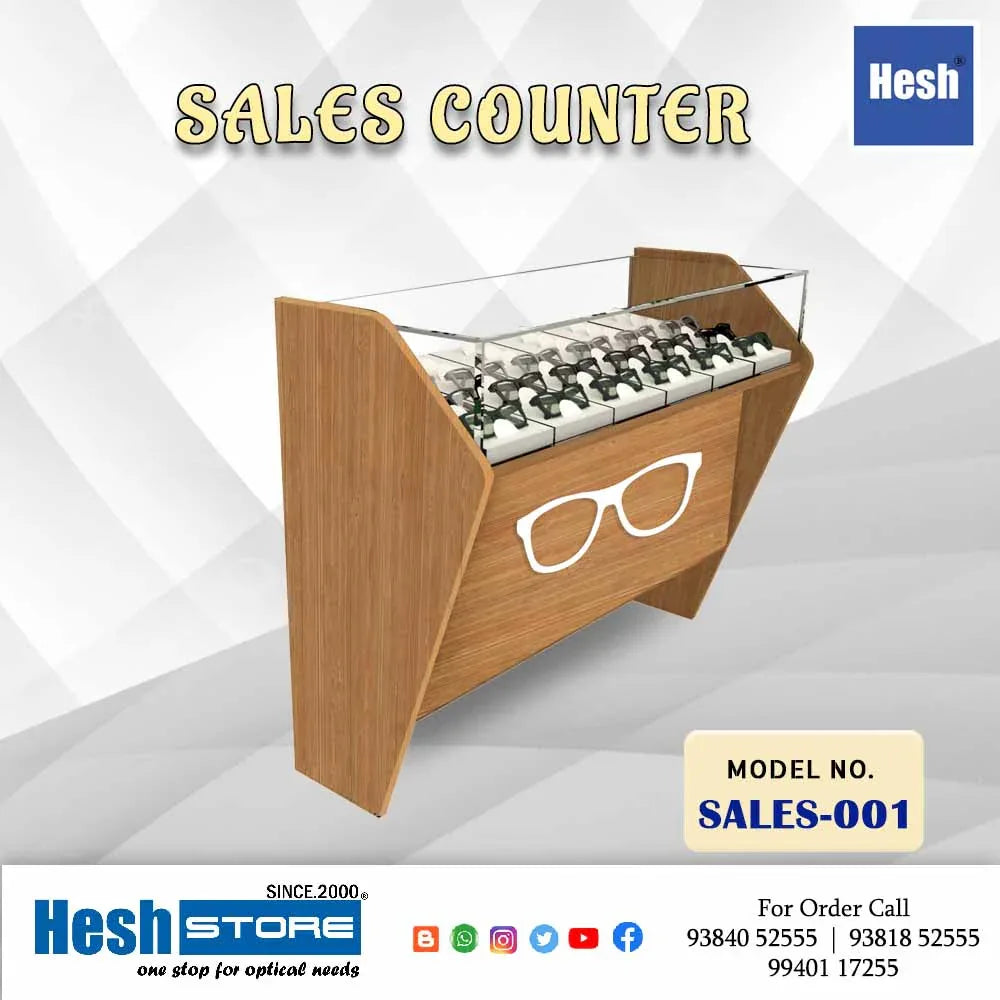 Sales Counter - Open Storage & 1 Drawer - Sales 001 - Heshstore.in