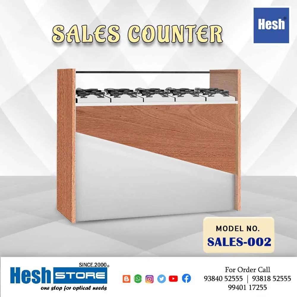 Sales Counter - Open Storage & 1 Drawer - Sales 002 - Heshstore.in