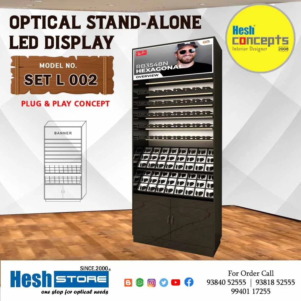 Wall Stand Alone Display Unit LED - SET L002 - Heshstore.in