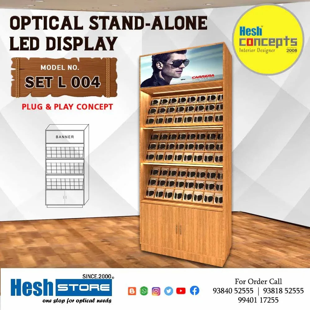 Wall Stand Alone Display Unit LED - SET L004 - Heshstore.in