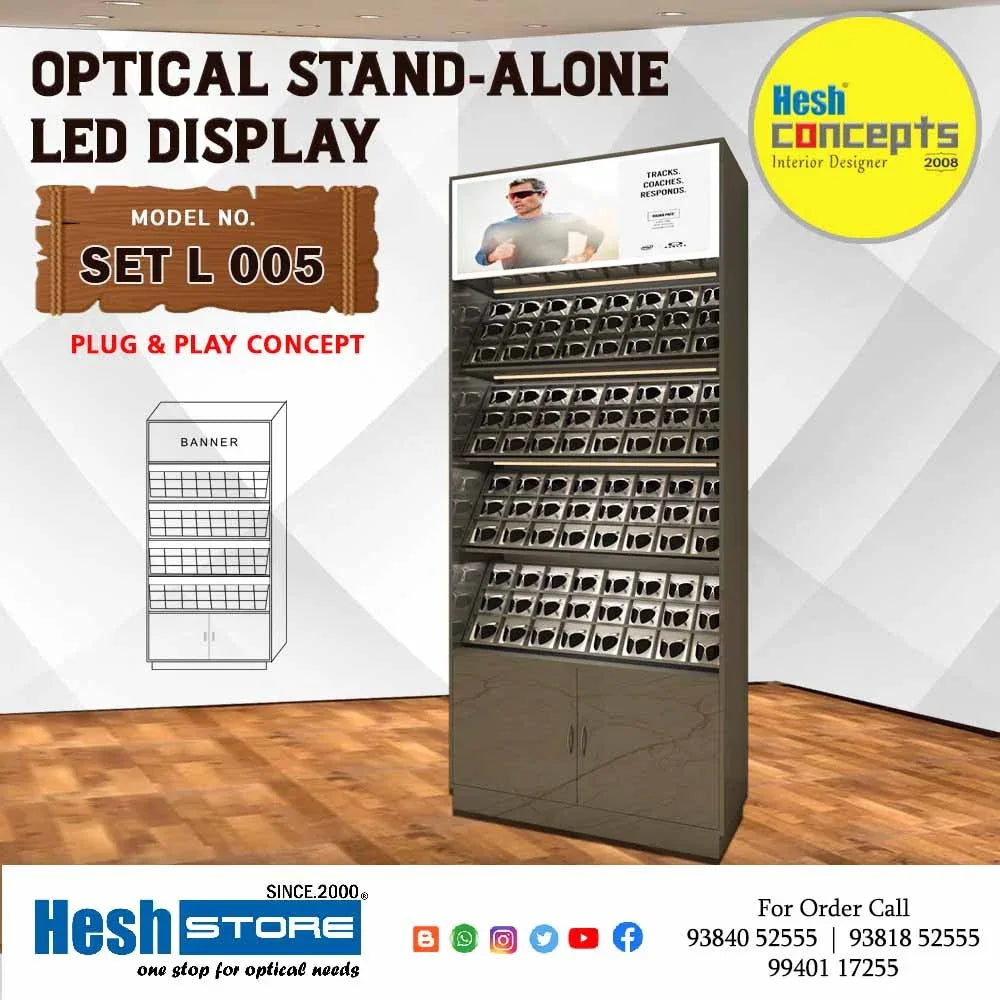 Wall Stand Alone Display Unit LED - SET L005 - Heshstore.in