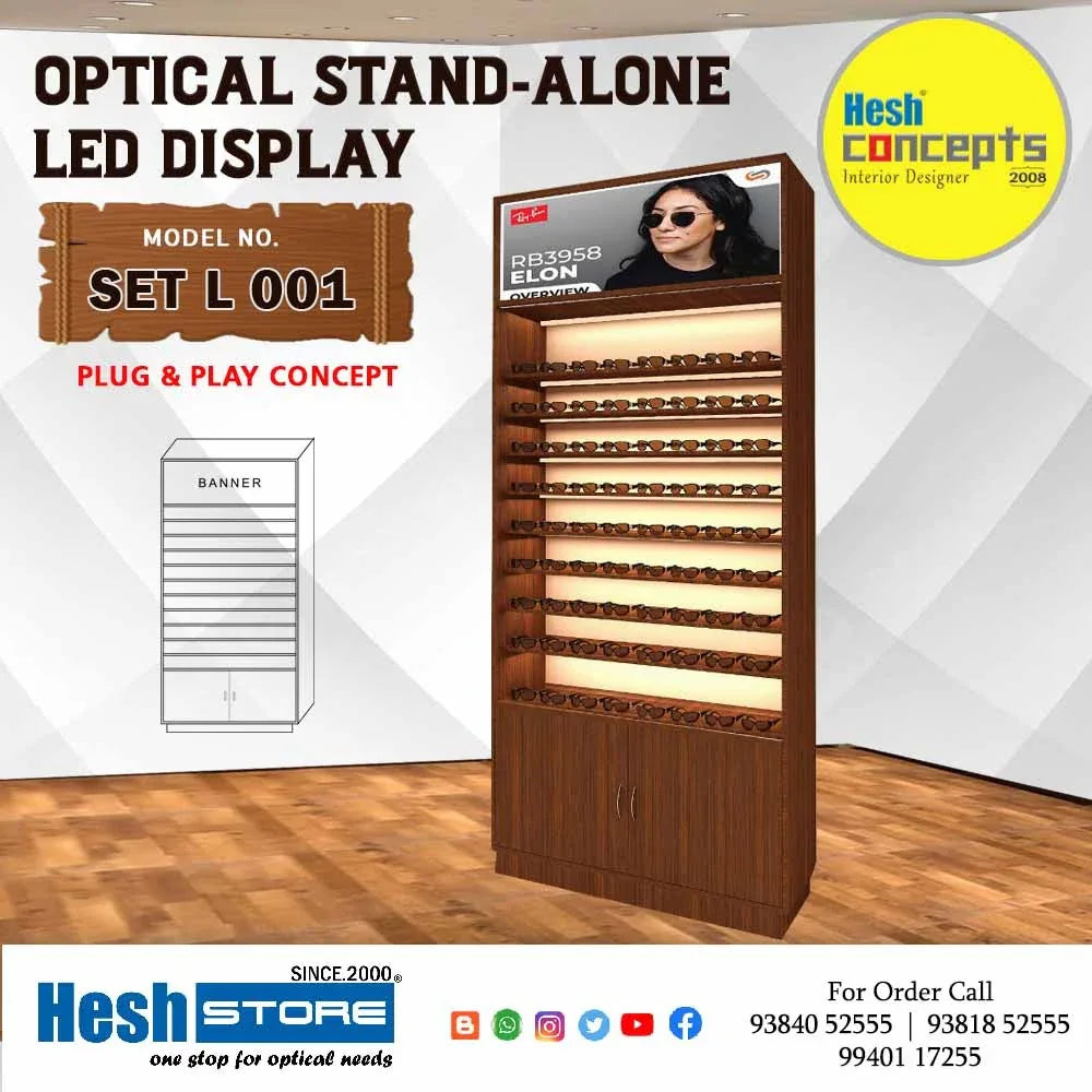 Wall Stand Alone Display Unit LED - SET L001 - Heshstore.in