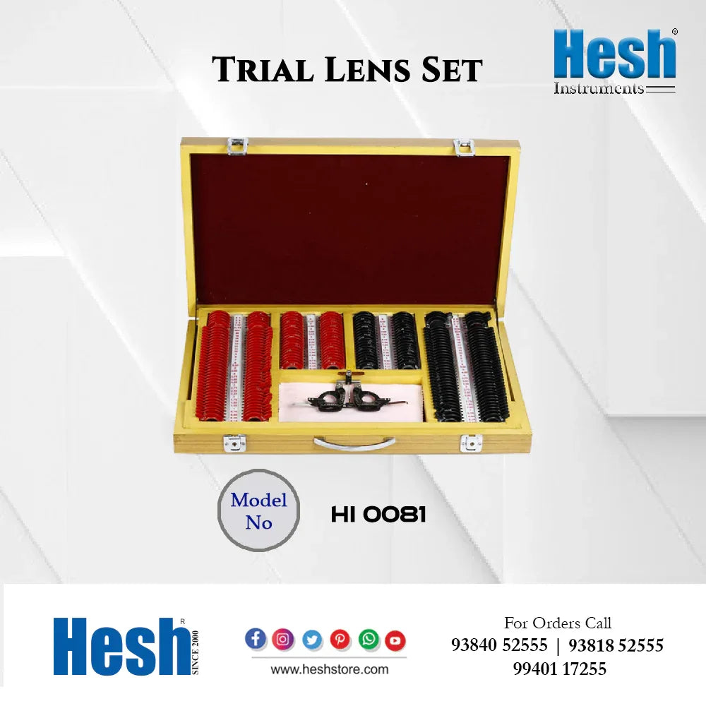 Trial Lens Set with Wooden Box - Trial 0082 - Heshstore.in