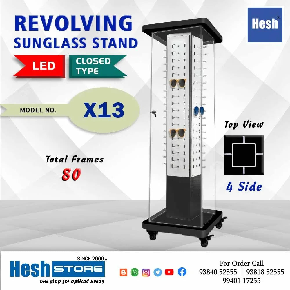LED Revolving Floor Stand - CLOSE TYPE - X13 - Heshstore.in