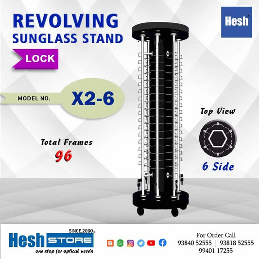 Revolving Floor Stand - X2 - 6 Rod - Heshstore.in