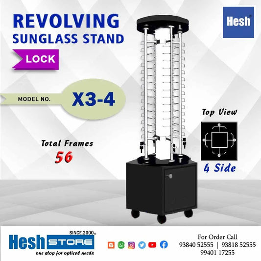 Revolving Floor Stand - X3 - 4 Rod - Heshstore.in