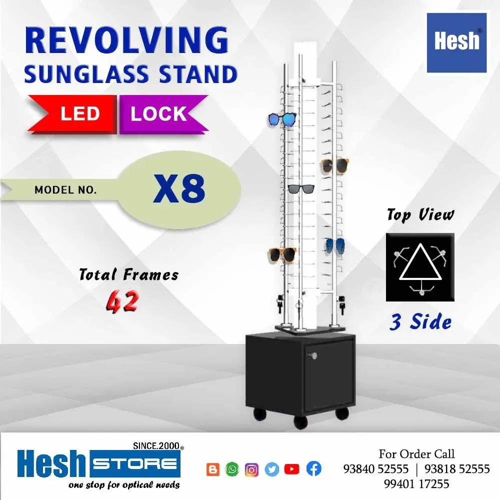 LED Revolving Floor Stand - X8 - Heshstore.in